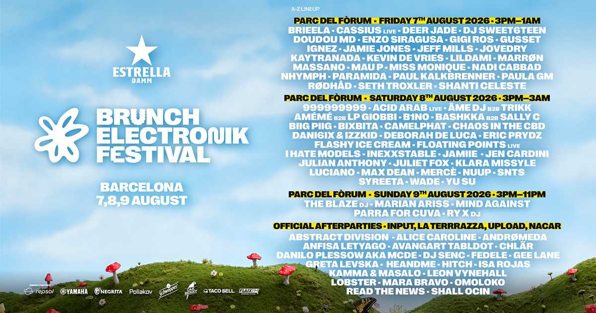 Brunch Electronik Festival 2026 - 7, 8 & 9 de agosto 2026